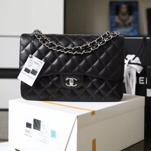Chanel Black Quilted Leather Chain Bag